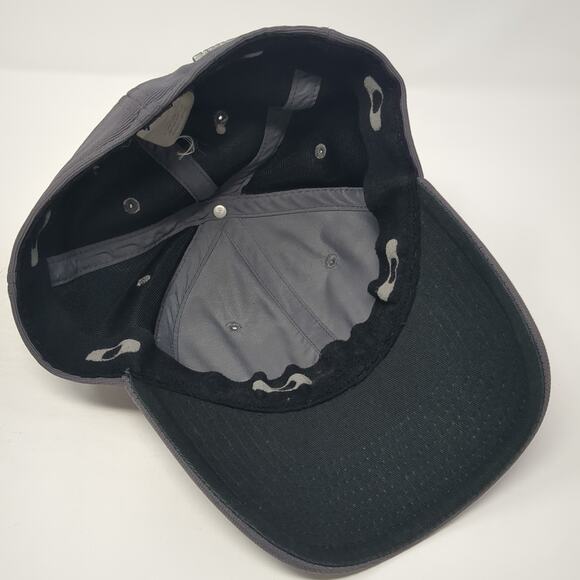 Oakley Fitted Baseball Cap Gray Medium Lightweight Vented Holes 6 Panel A-Flex - Picture 7 of 9